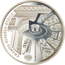 Coin, France, Champs-Elysées, 10 Francs, 2001, Paris, Proof, MS(65-70), Silver