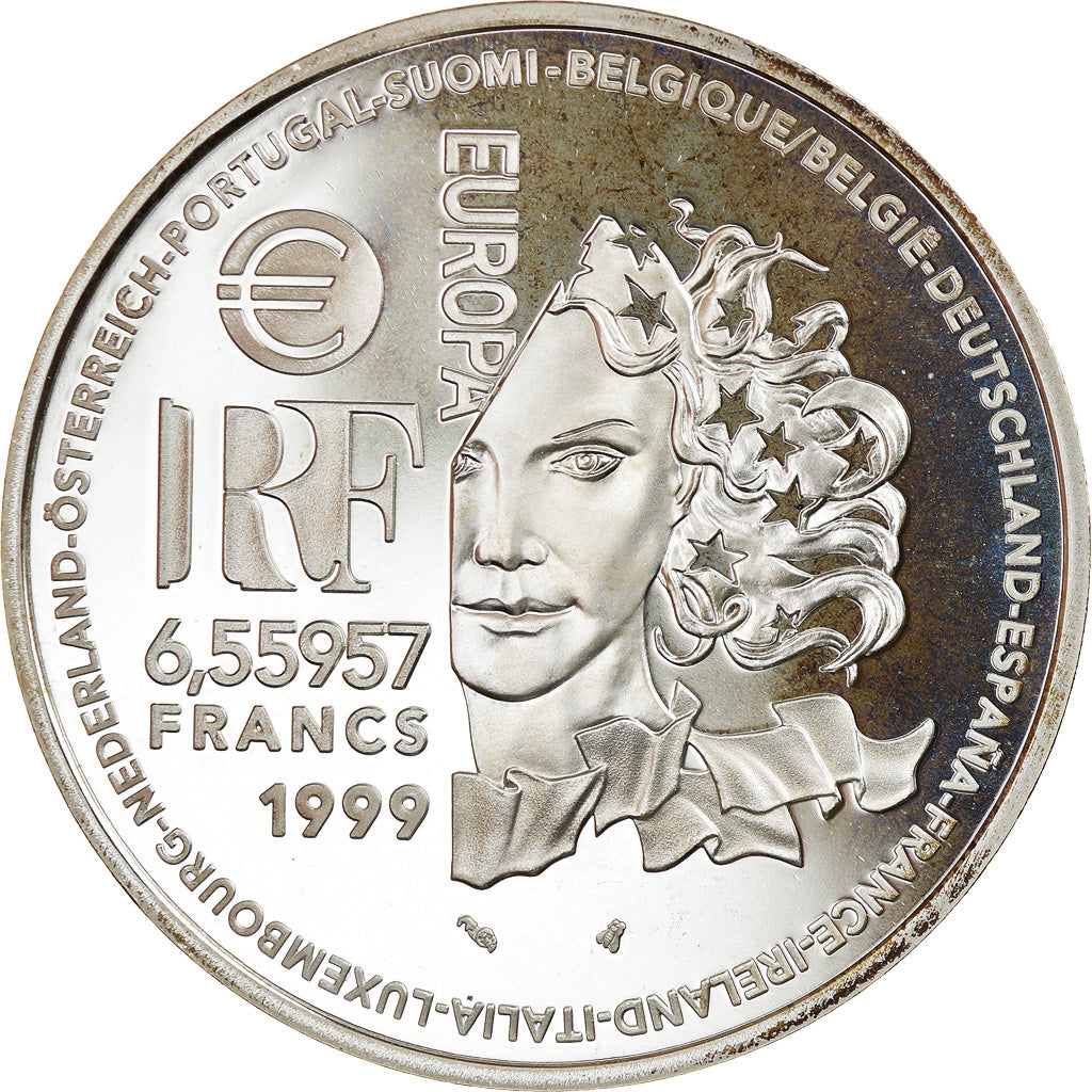 Moneta, Francja, Europa - L'art roman, 6.55957 Francs, 1999, Paris, Proof