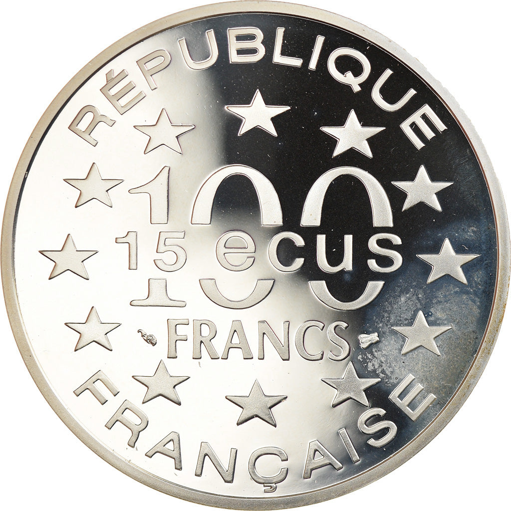 Coin, France, Big Ben, 100 Francs-15 Ecus, 1994, Proof, MS(65-70), Silver
