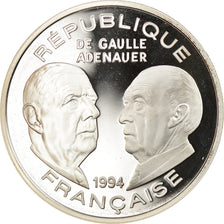 Münze, Frankreich, De Gaulle - Adenauer, 100 Francs, 1994, Proof, STGL, Silber
