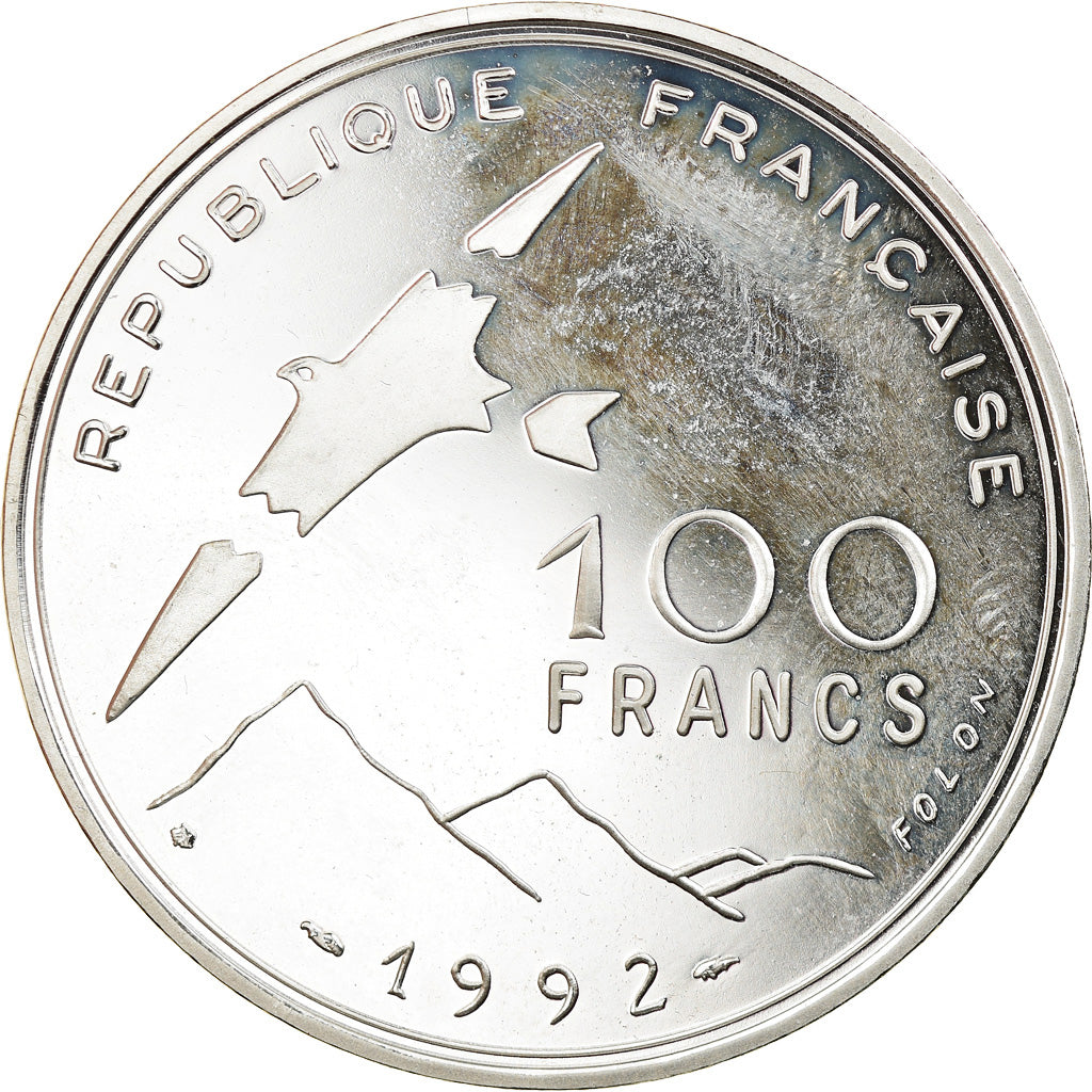 Munten, Frankrijk, Jeux paralympiques -  Oiseau disloqué, 100 Francs, 1992