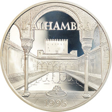 Moneta, Francia, L'Alhambra, 100 Francs-15 Ecus, 1995, Proof, FDC, Argento
