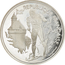 Moneda, Francia, Cross-country skier, 100 Francs, 1991, Albertville 92, FDC