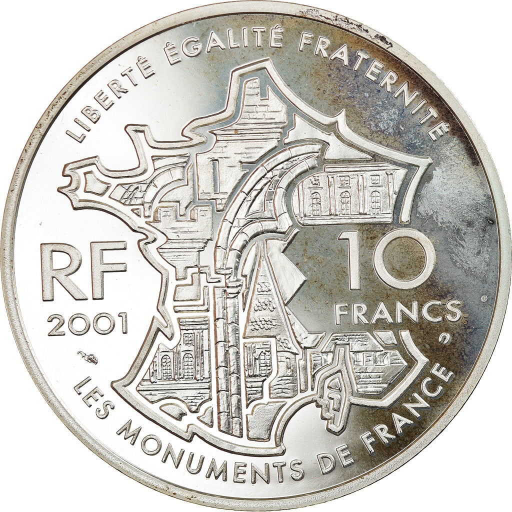 Coin, France, Notre-Dame de Paris, 10 Francs, 2001, Paris, Proof, MS(65-70)