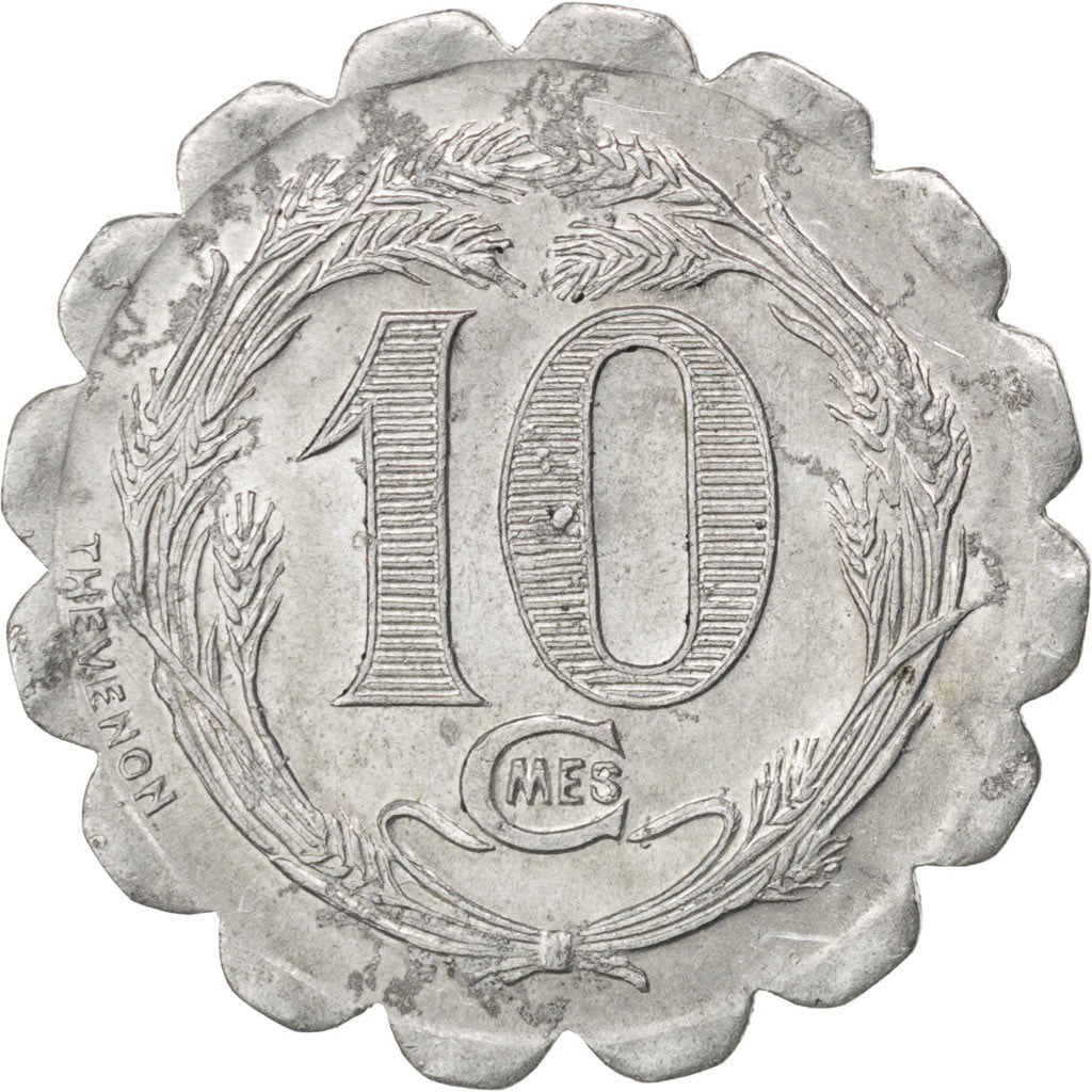 France, 10 Centimes, 1921, EF(40-45), Aluminium, Elie #10.2, 1.45