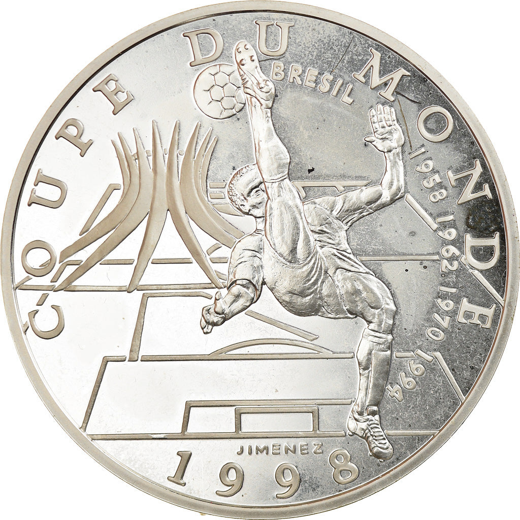 Coin, France, Coupe du Monde - Brésil, 10 Francs, 1998, Paris, Proof