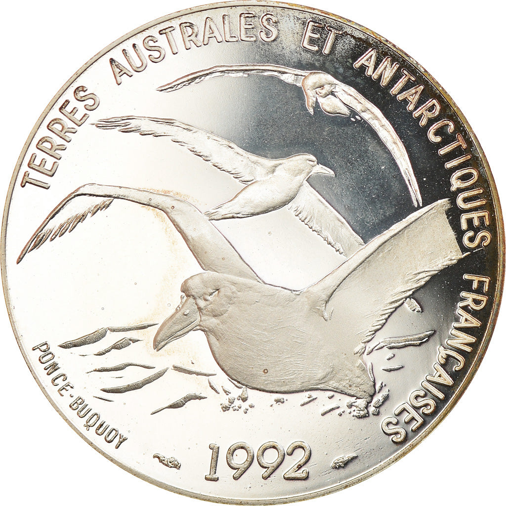 Coin, France, Terres Australes, 5 Francs, 1992, Paris, Proof, MS(65-70), Silver