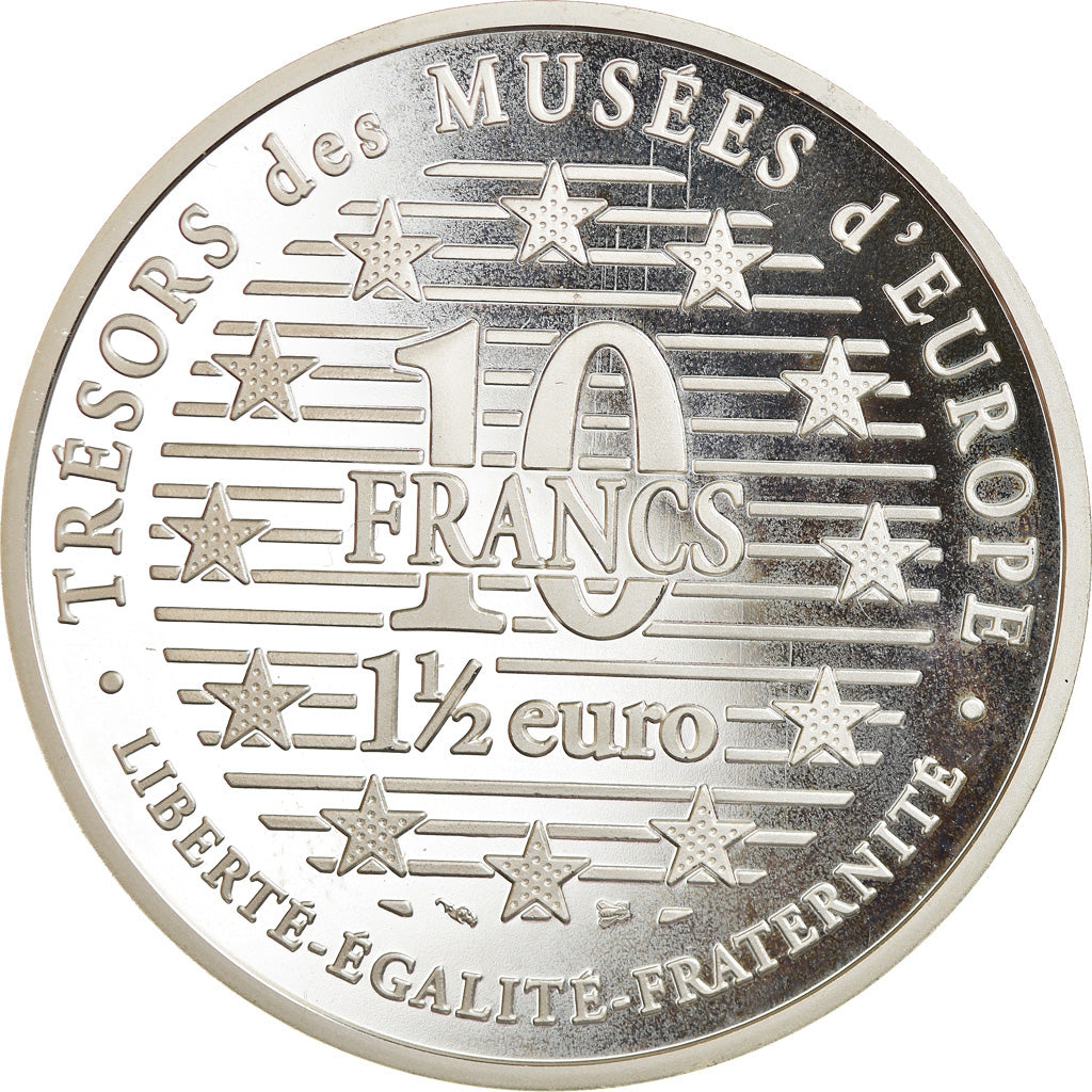 Monnaie, France, Le Penseur, 10 Francs-1.5 Euro, 1996, Paris, Proof, FDC