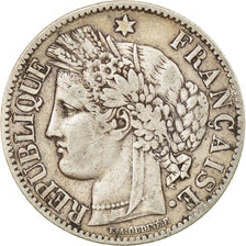 Moeda, França, Cérès, 2 Francs, 1887, Paris, EF(40-45), Prata, KM:817.1