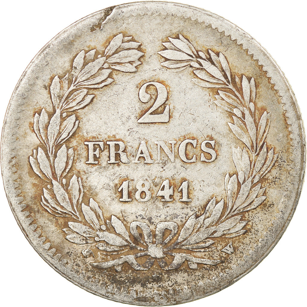 Münze, Frankreich, Louis-Philippe, 2 Francs, 1841, Lille, S+, Silber, KM:743.13