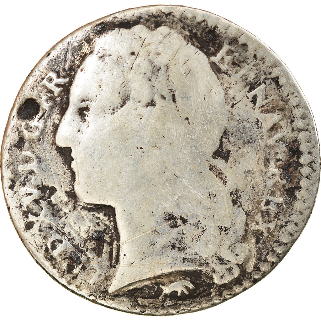 Moeda, França, Louis XV, 1/10 Écu au bandeau, 12 Sols, 1/10 ECU, 1744, Paris