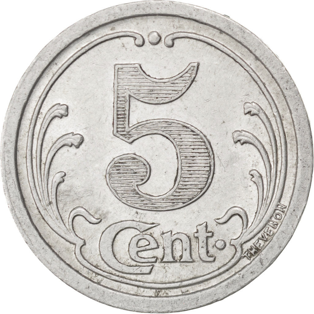 France, 5 Centimes, 1921, EF(40-45), Aluminium, Elie #10.1, 1.39