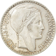 Coin, France, Turin, 20 Francs, 1937, Paris, EF(40-45), Silver, KM:879