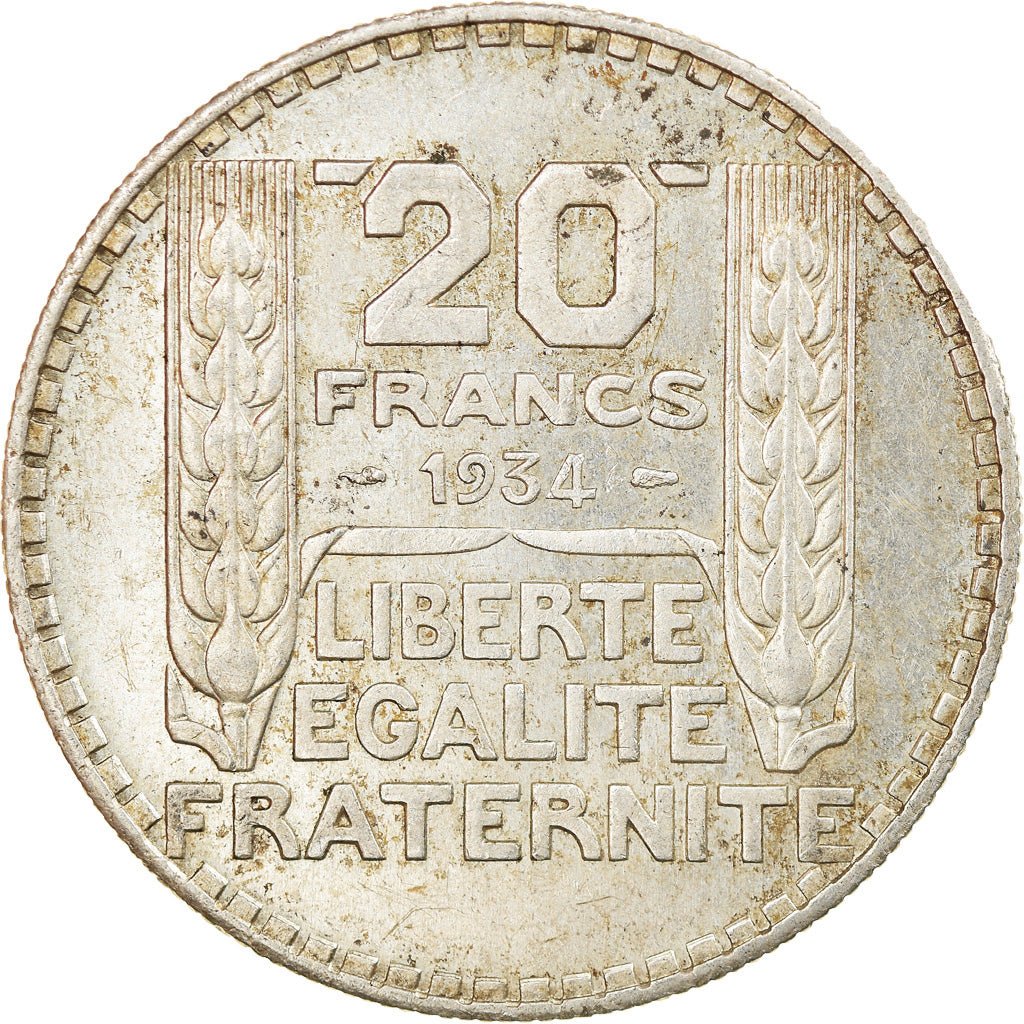 Coin, France, Turin, 20 Francs, 1934, Paris, AU(55-58), Silver, KM:879