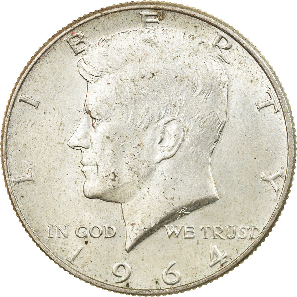 Coin, United States, Kennedy Half Dollar, Half Dollar, 1964, U.S. Mint