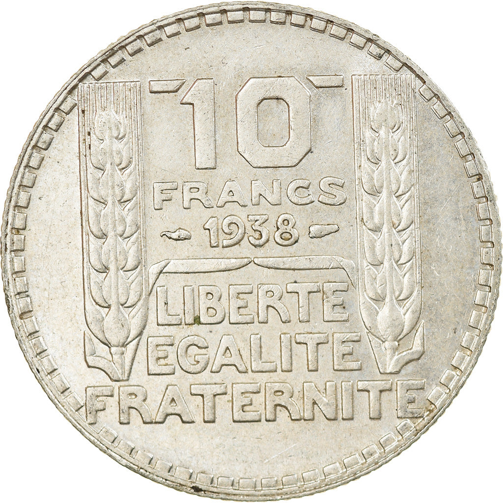 Moneta, Francia, Turin, 10 Francs, 1938, Paris, BB+, Argento, KM:878