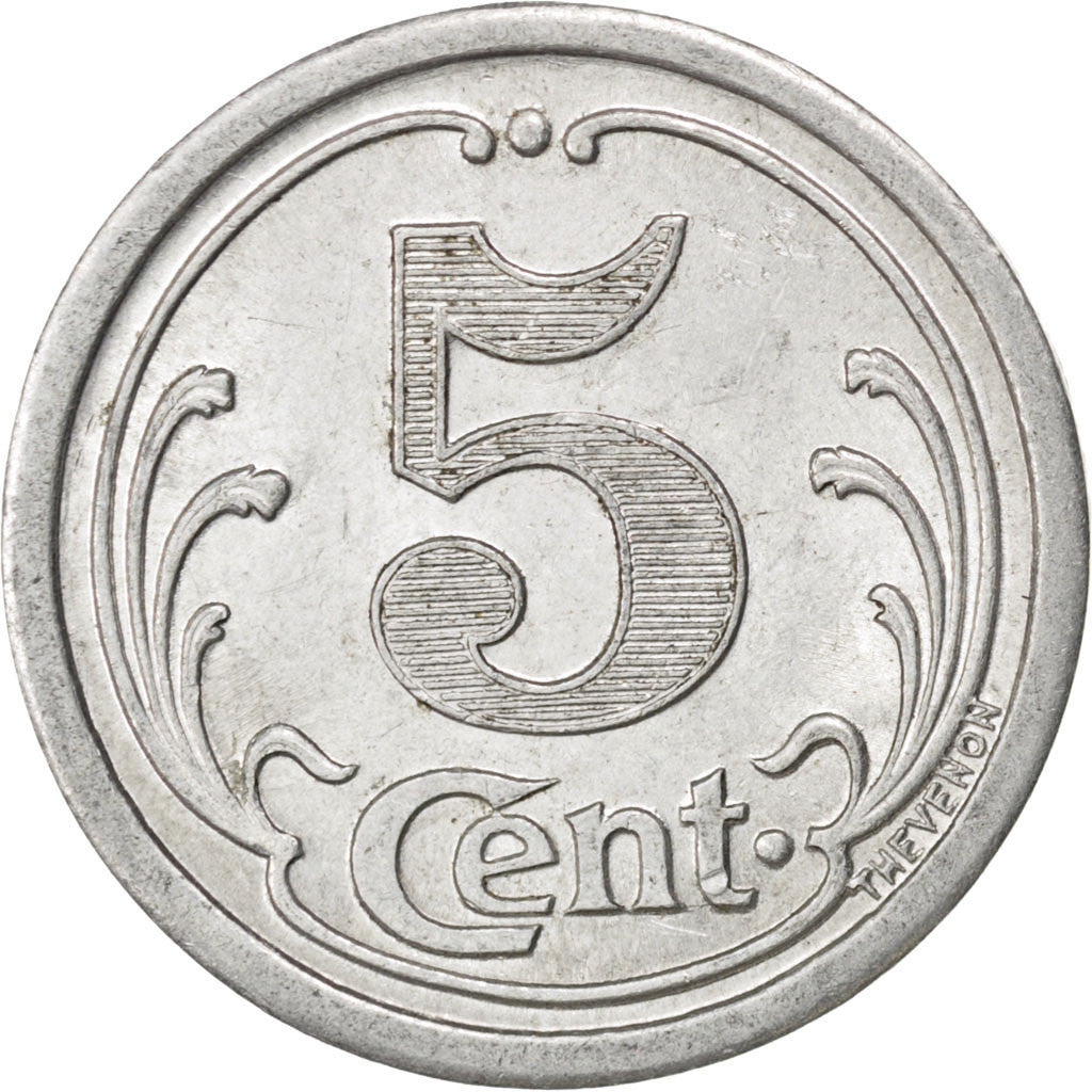 France, 5 Centimes, 1921, AU(50-53), Aluminium, Elie #10.1, 1.29