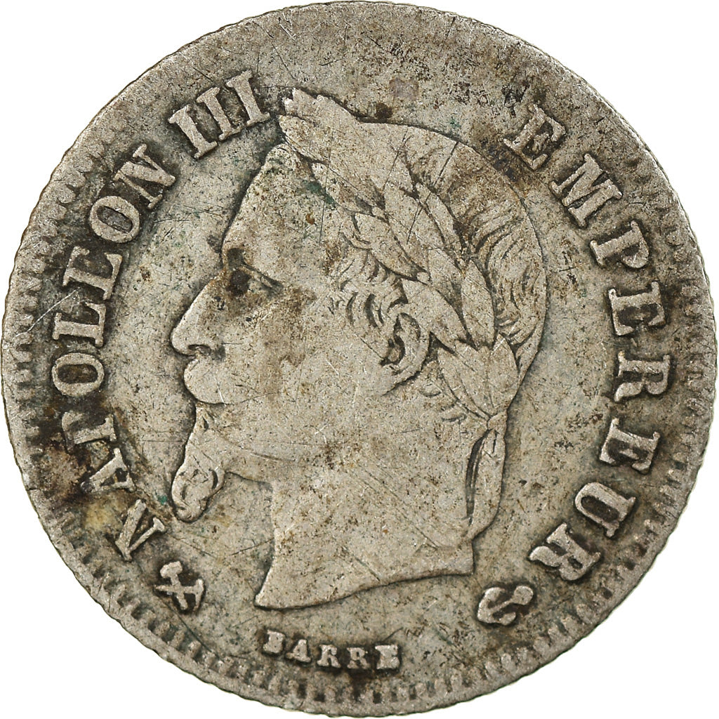 Moeda, França, Napoleon III, Napoléon III, 20 Centimes, 1866, Bordeaux