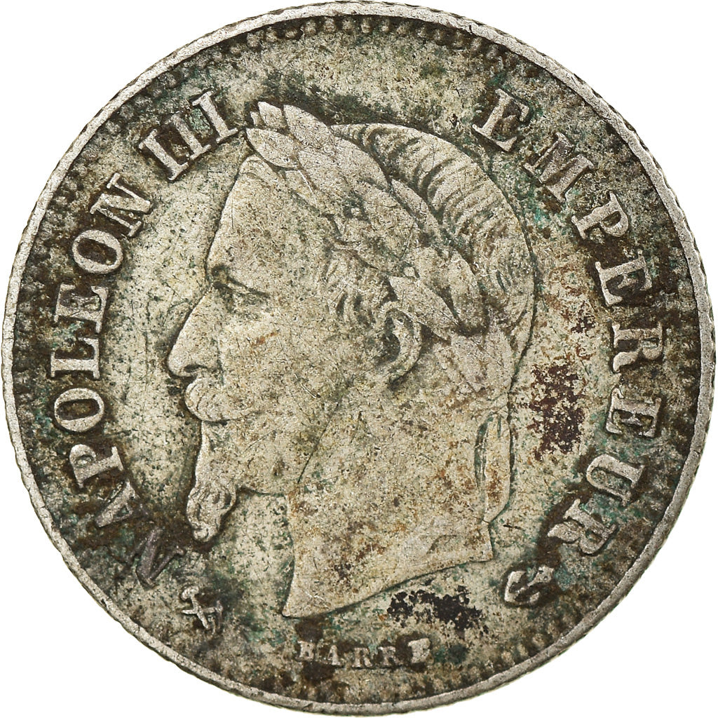 Moeda, França, Napoleon III, Napoléon III, 20 Centimes, 1866, Bordeaux