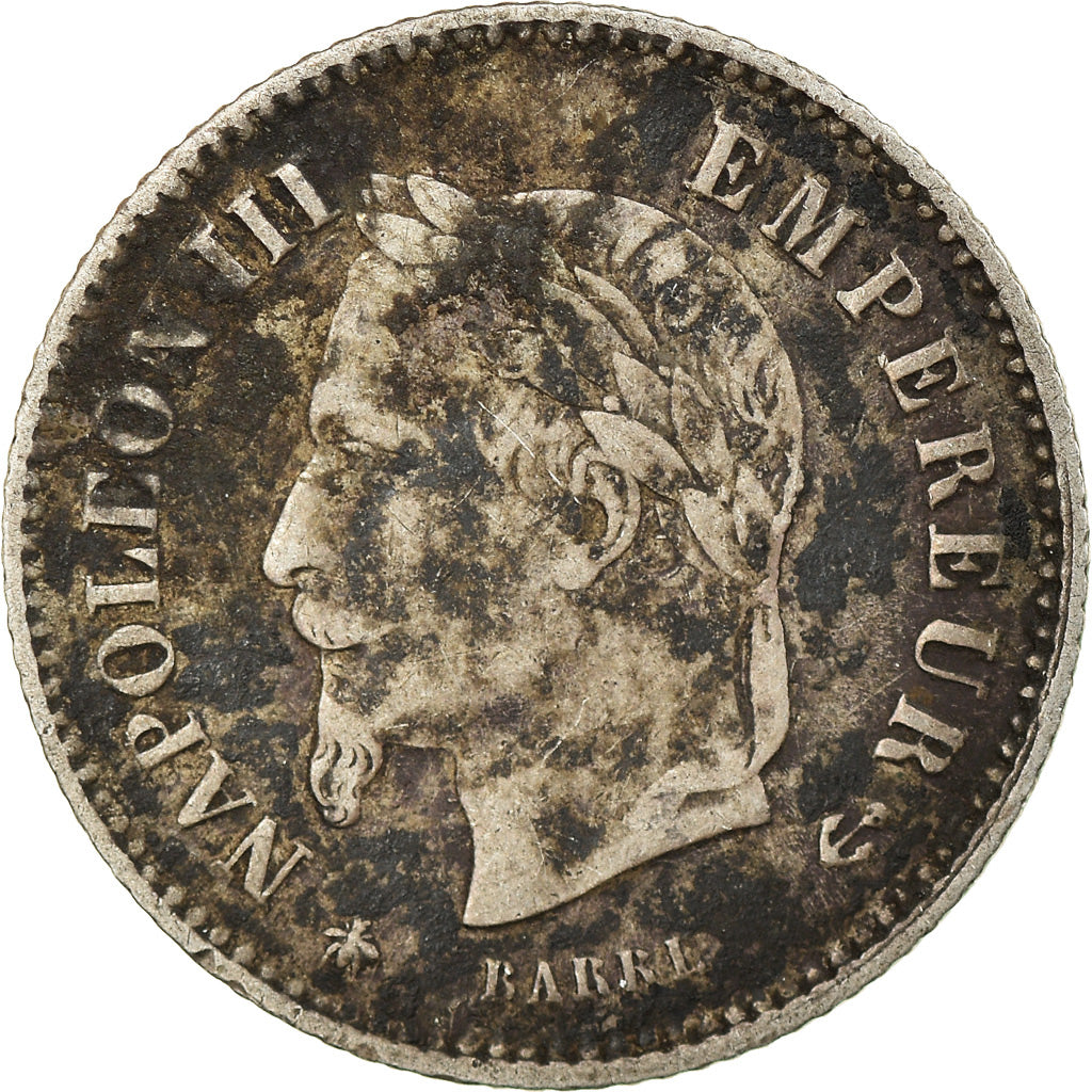 Moneda, Francia, Napoleon III, Napoléon III, 20 Centimes, 1867, Paris, MBC