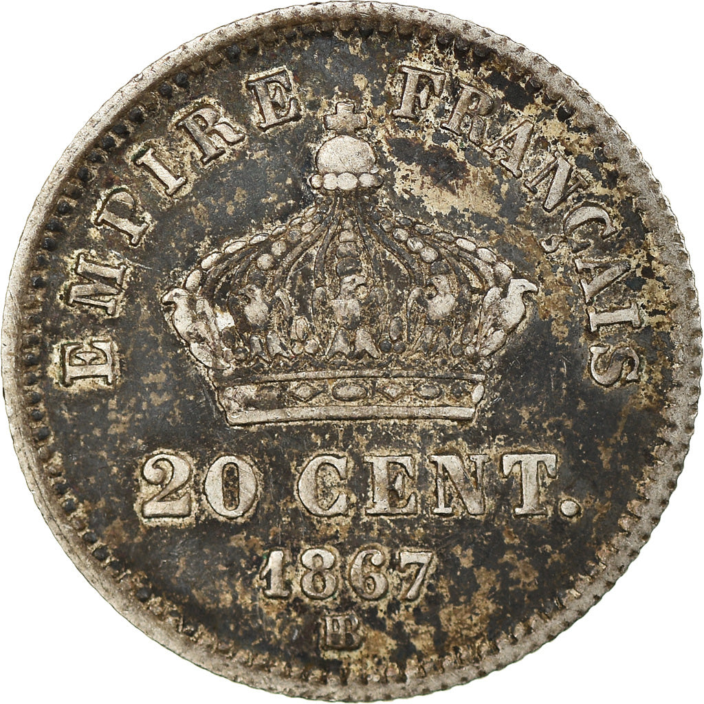 Münze, Frankreich, Napoleon III, Napoléon III, 20 Centimes, 1867, Strasbourg