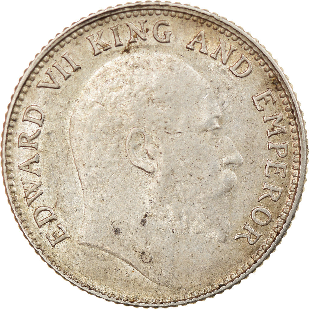 Moneta, INDIA - BRITANNICA, Edward VII, 1/4 Rupee, 1910, Calcutta, SPL-