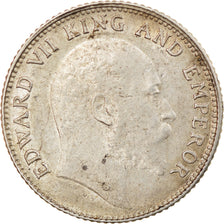 Moneta, INDIA - BRITANNICA, Edward VII, 1/4 Rupee, 1910, Calcutta, SPL-