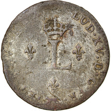 Monnaie, France, Louis XV, Double sol (2 sous) en billon, 2 Sols, 1738, Paris