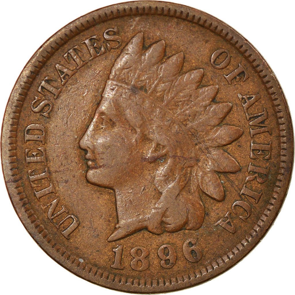 Coin, United States, Indian Head Cent, Cent, 1896, U.S. Mint, Philadelphia