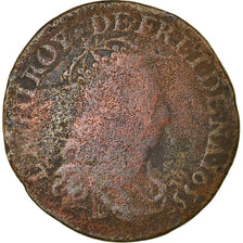 Moneta, Francja, Louis XIV, Liard de France au buste juvénile, deuxième type