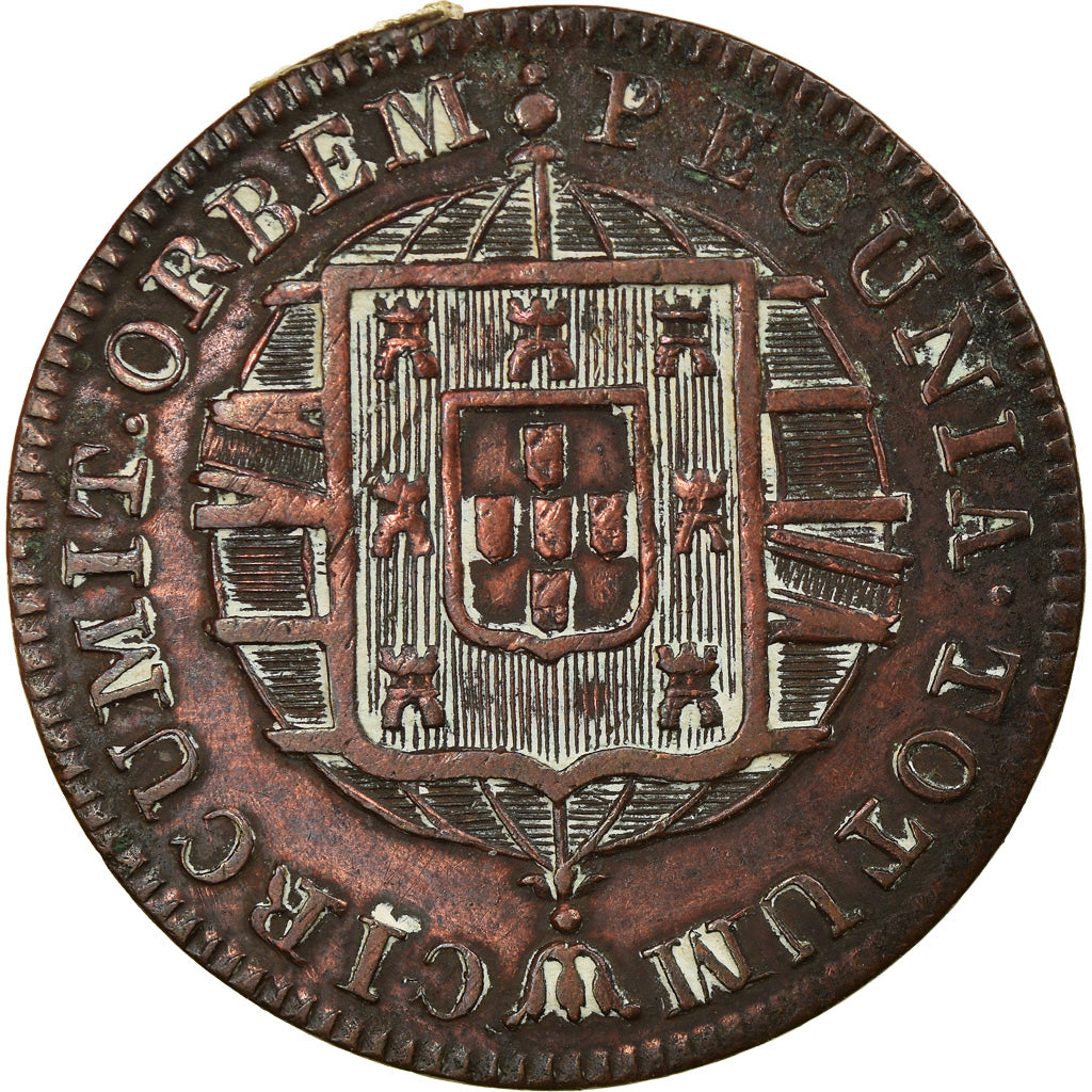 Moneta, Brazylia, Joao, 20 Reis, 1821, Rio de Janeiro, EF(40-45), Miedź