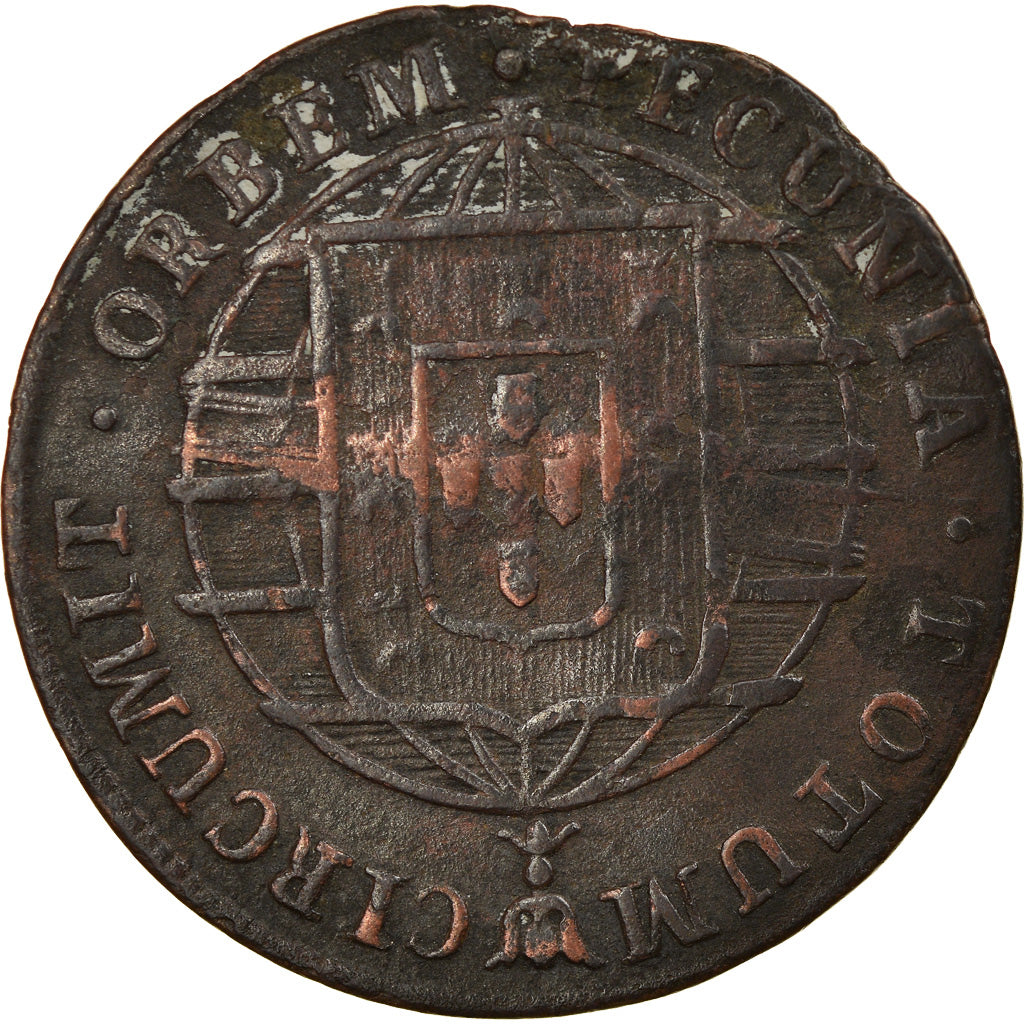 Moeda, Brasil, 20 Reis, 1819, Rio de Janeiro, VF(30-35), Cobre, KM:316.1