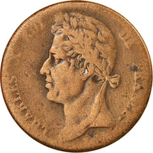 Coin, FRENCH COLONIES, Charles X, 5 Centimes, 1830, Paris, F(12-15), Bronze