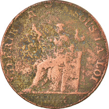Moneta, Francia, Monneron à la Liberté, 2 Sols, 1791, B+, Bronzo, KM:Tn25