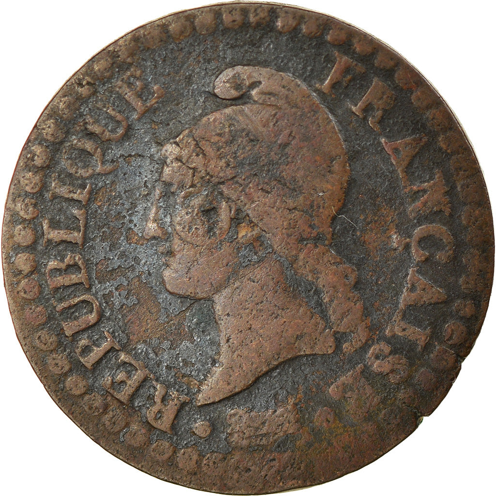 Coin, France, Dupré, Centime, AN 7, Paris, VF(20-25), Bronze, KM:646