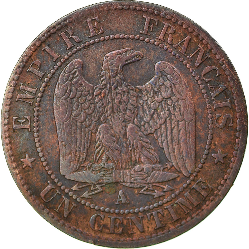 Monnaie, France, Napoleon III, Napoléon III, Centime, 1862, Paris, TTB, Bronze