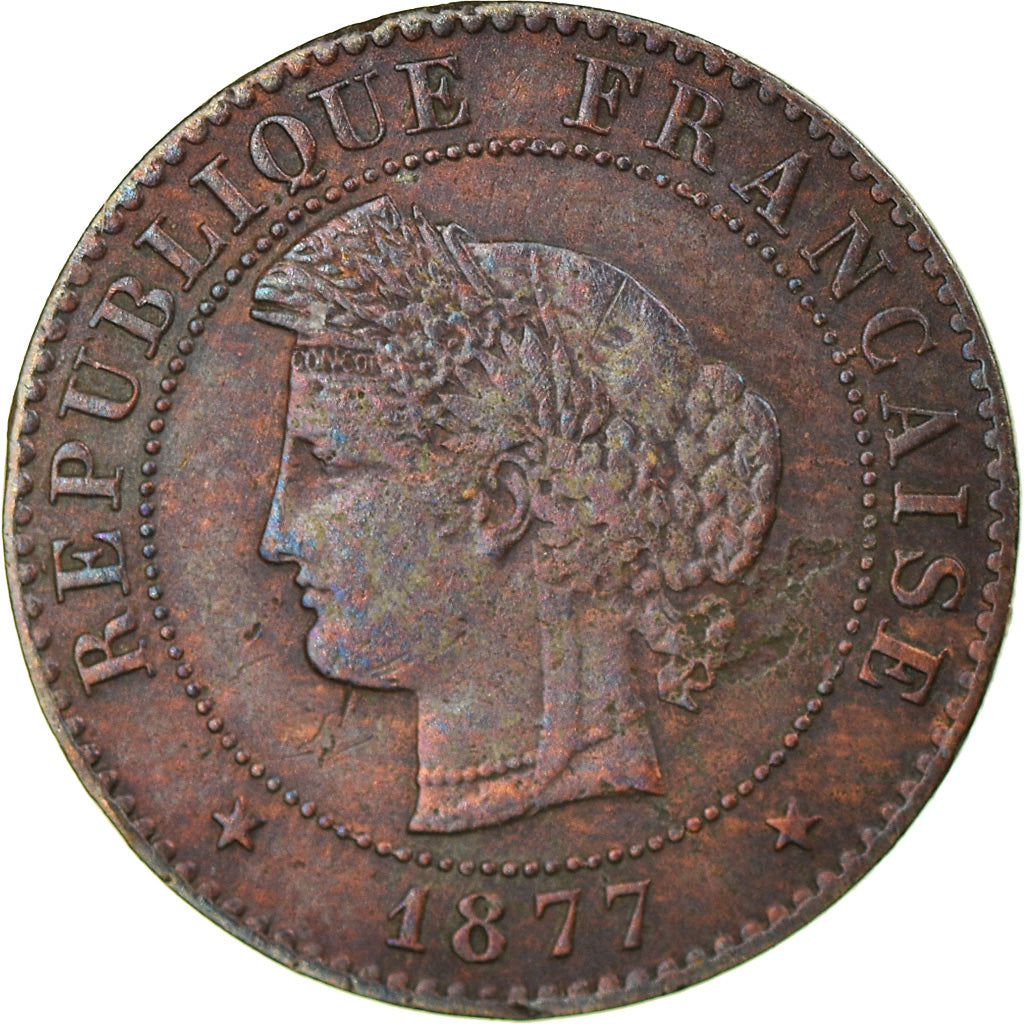 Monnaie, France, Cérès, Centime, 1877, Paris, TTB, Bronze, Gadoury:88