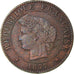 Monnaie, France, Cérès, Centime, 1877, Paris, TTB, Bronze, Gadoury:88