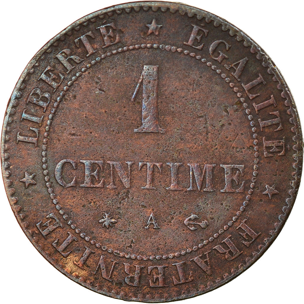 Monnaie, France, Cérès, Centime, 1877, Paris, TTB, Bronze, Gadoury:88
