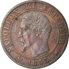 Moneda, Francia, Napoleon III, Napoléon III, Centime, 1853, Strasbourg, MBC