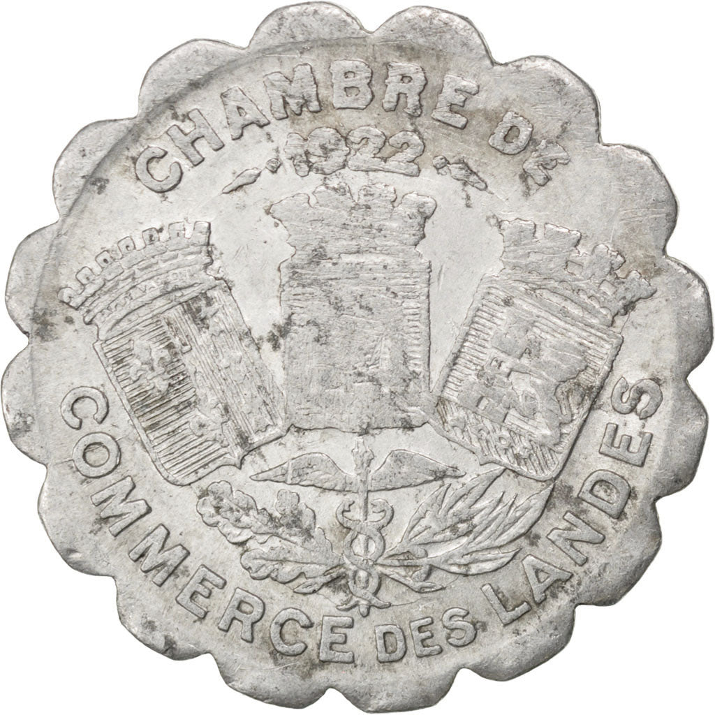 France, 25 Centimes, 1922, VF(30-35), Aluminium, Elie #10.6, 1.73