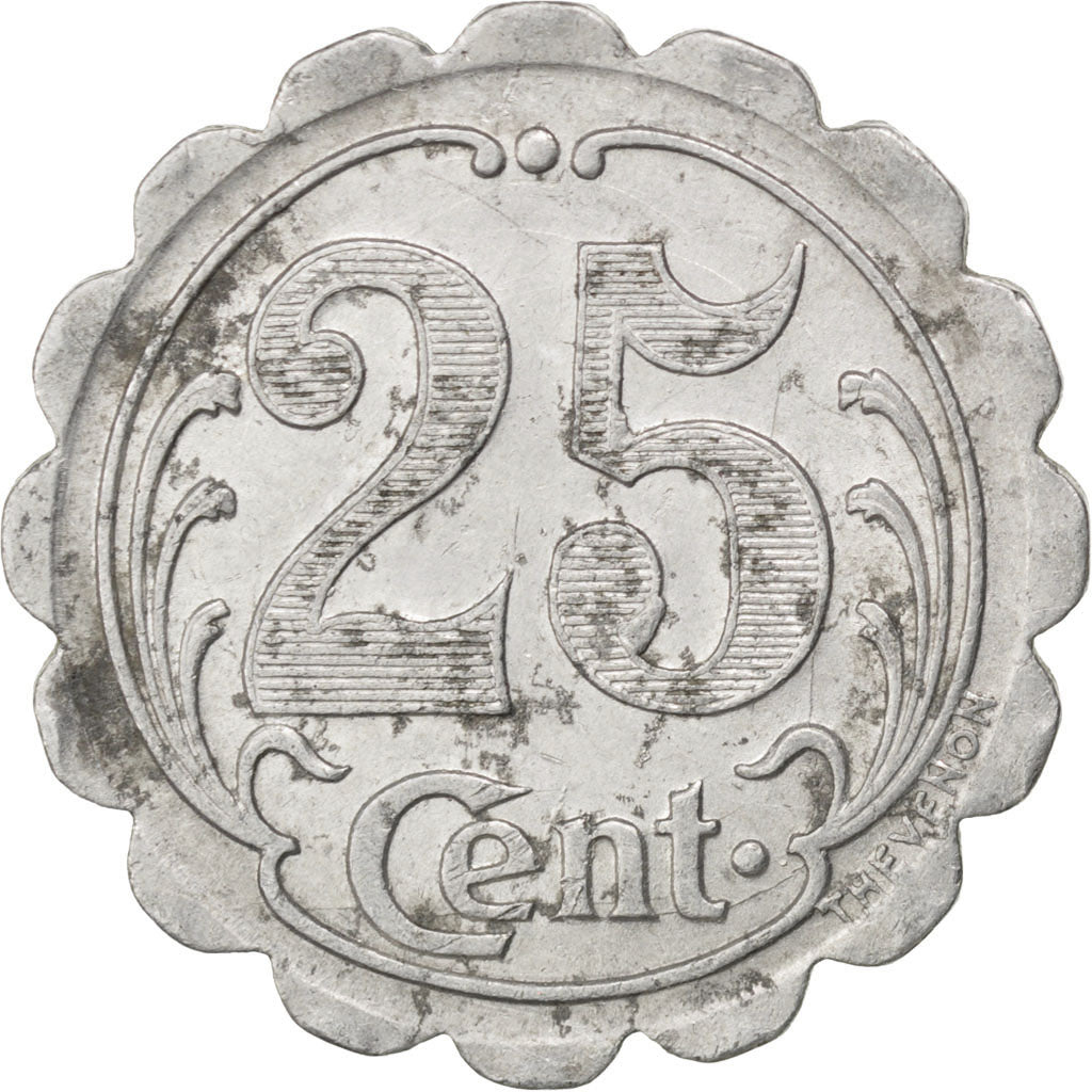 France, 25 Centimes, 1922, VF(30-35), Aluminium, Elie #10.6, 1.73