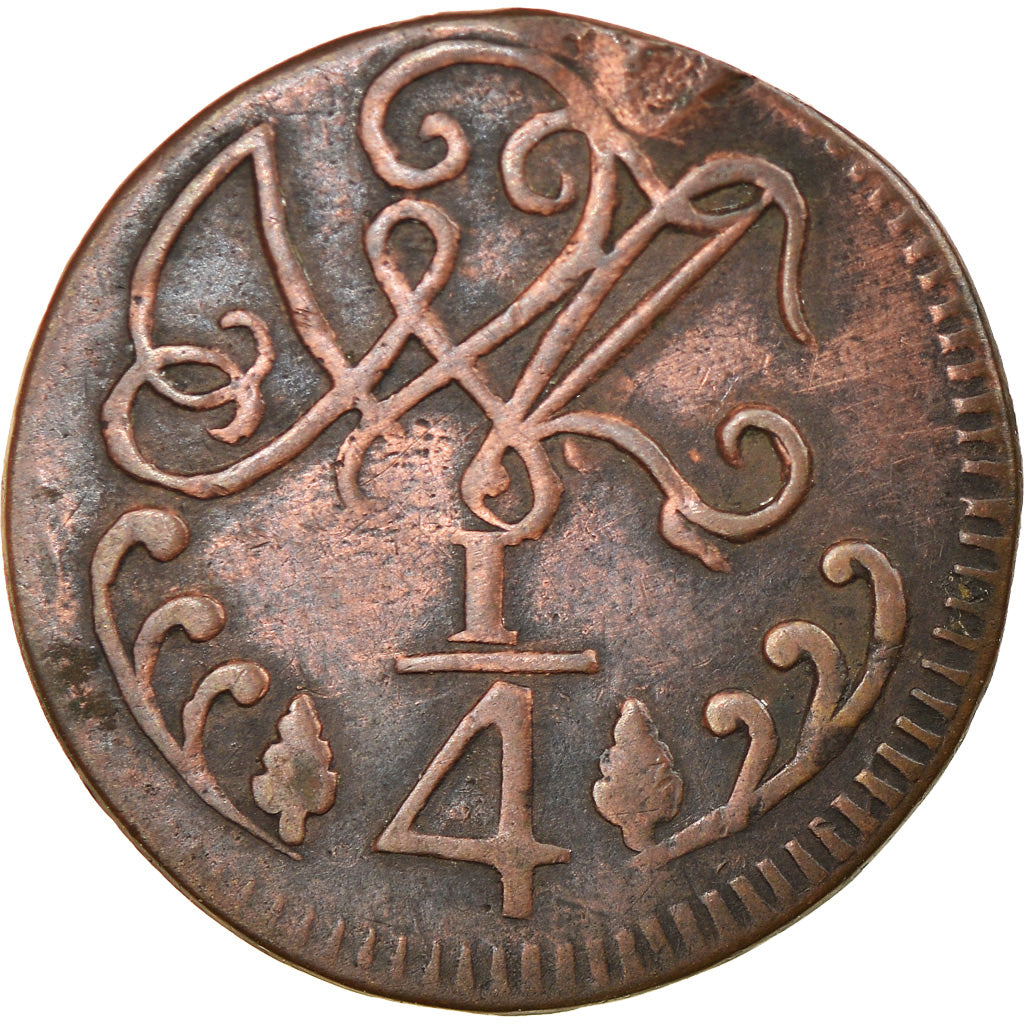 Coin, Venezuela, CARACAS, 1/4 Réal, 1818, EF(40-45), Copper, KM:2