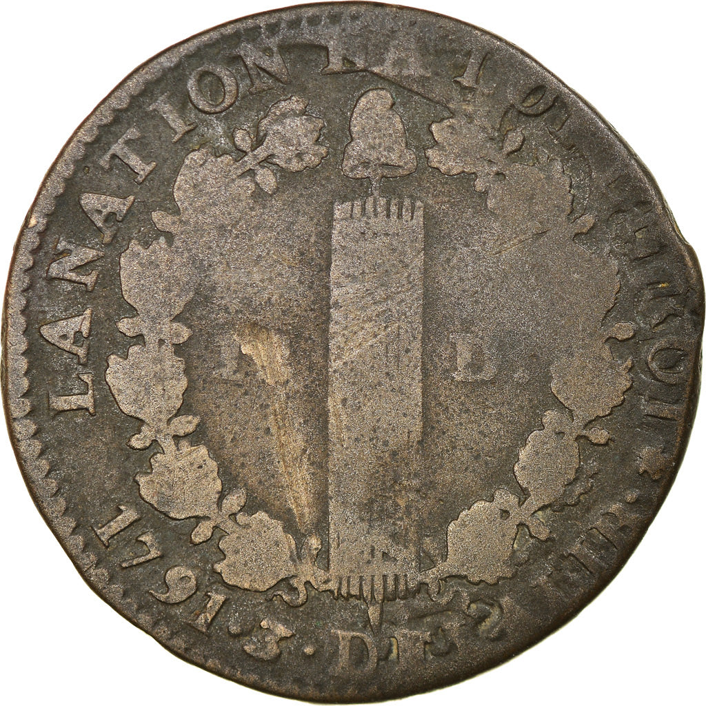 Coin, France, Louis XVI, 12 deniers françois, 12 Deniers, 1791, Paris