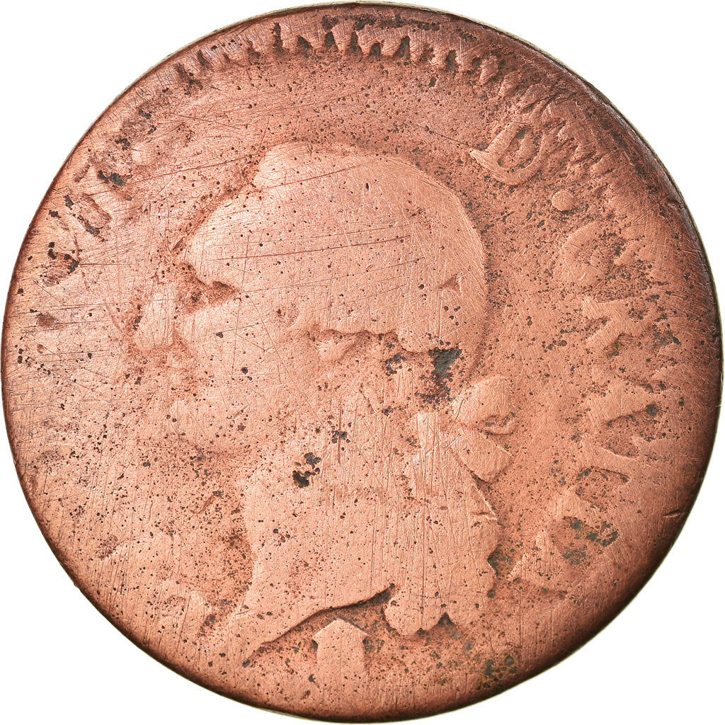 Münze, Frankreich, Louis XVI, Sol ou sou, Sol, 1785, Bordeaux, SGE+, Kupfer