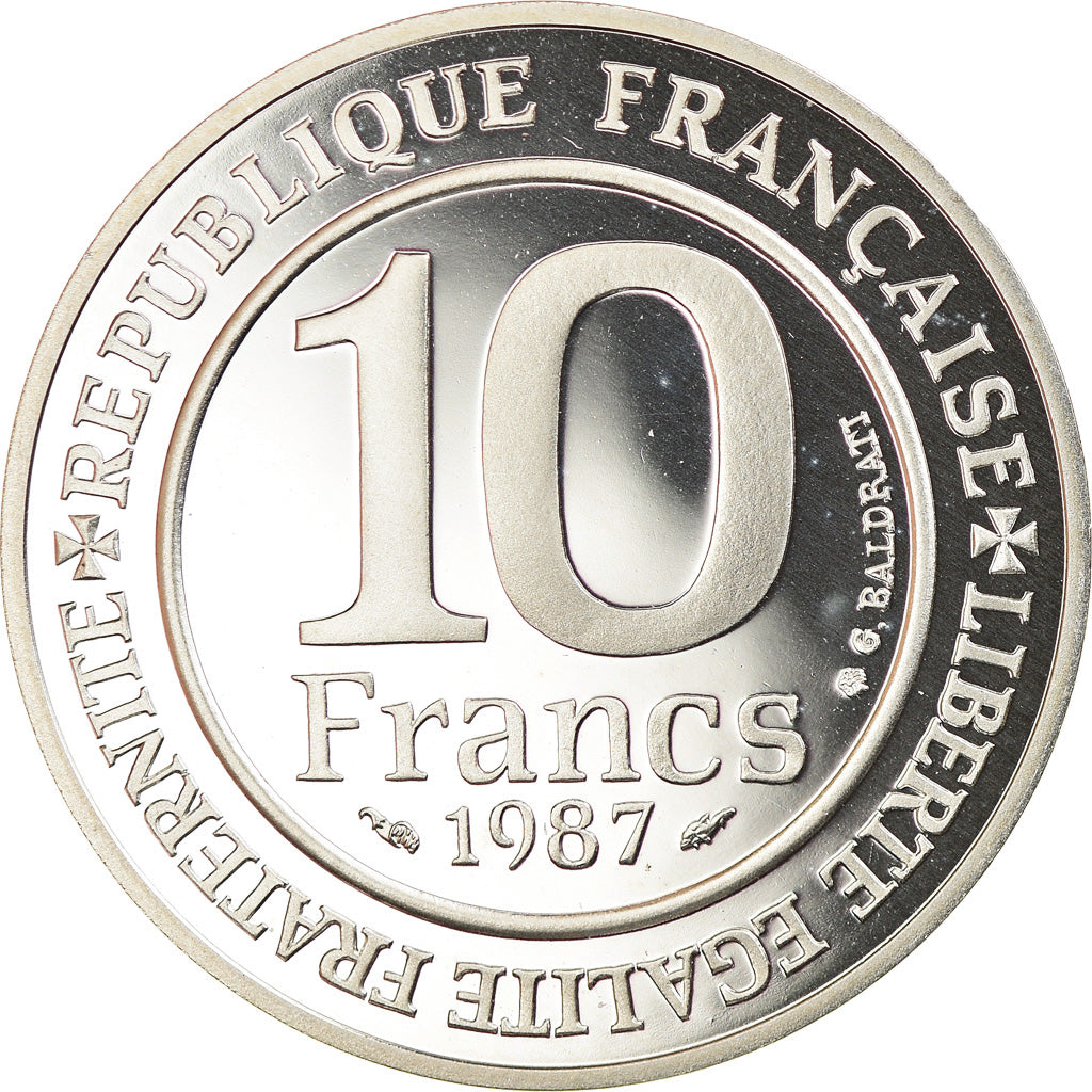 Coin, France, 10 Francs, 1987, Paris, Proof, MS(65-70), Silver, KM:961a