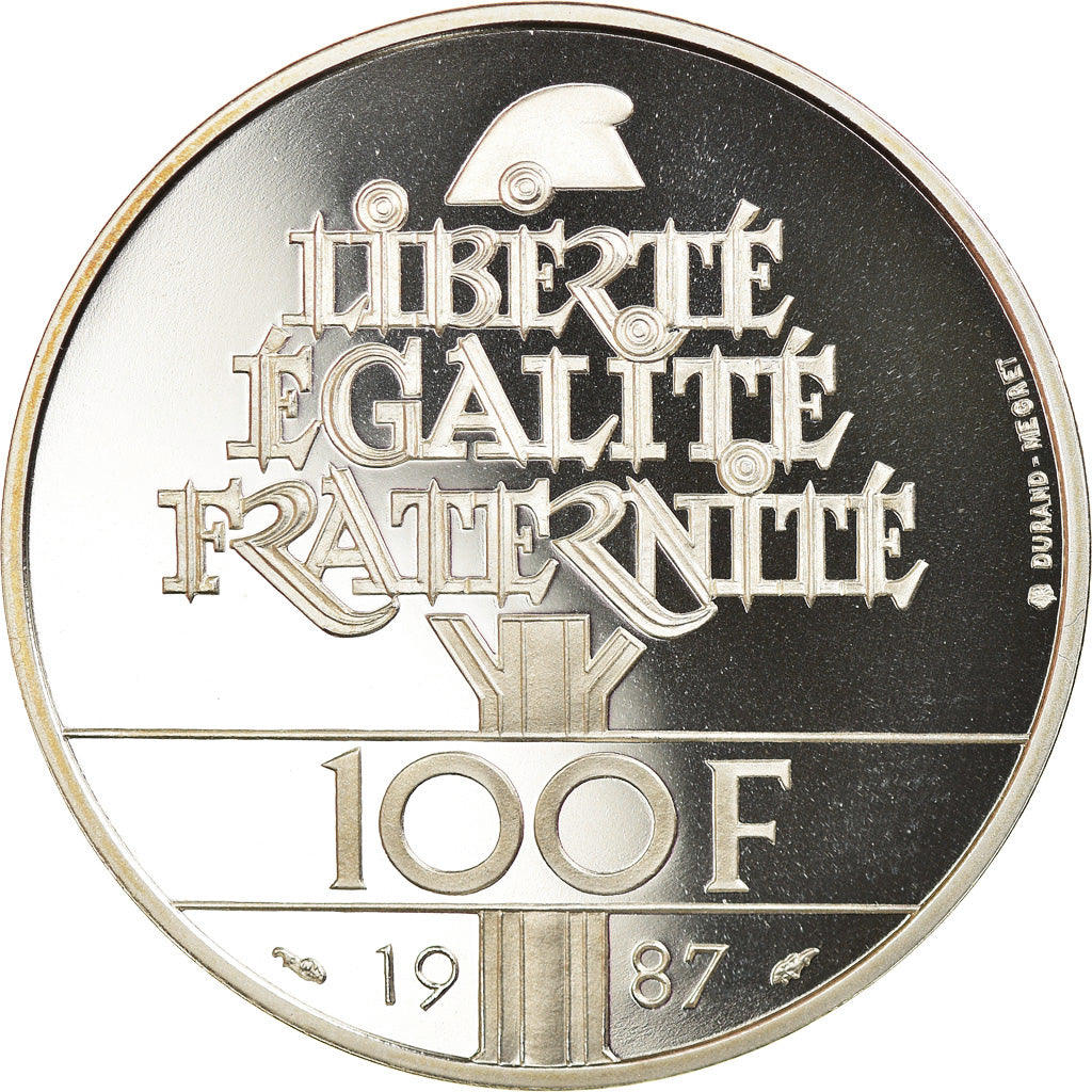 Coin, France, 100 Francs, 1987, Proof, MS(65-70), Silver, KM:962a, Gadoury:902