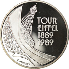 Moneta, Francia, Tour Eiffel, 5 Francs, 1989, Paris, Proof, FDC, Argento
