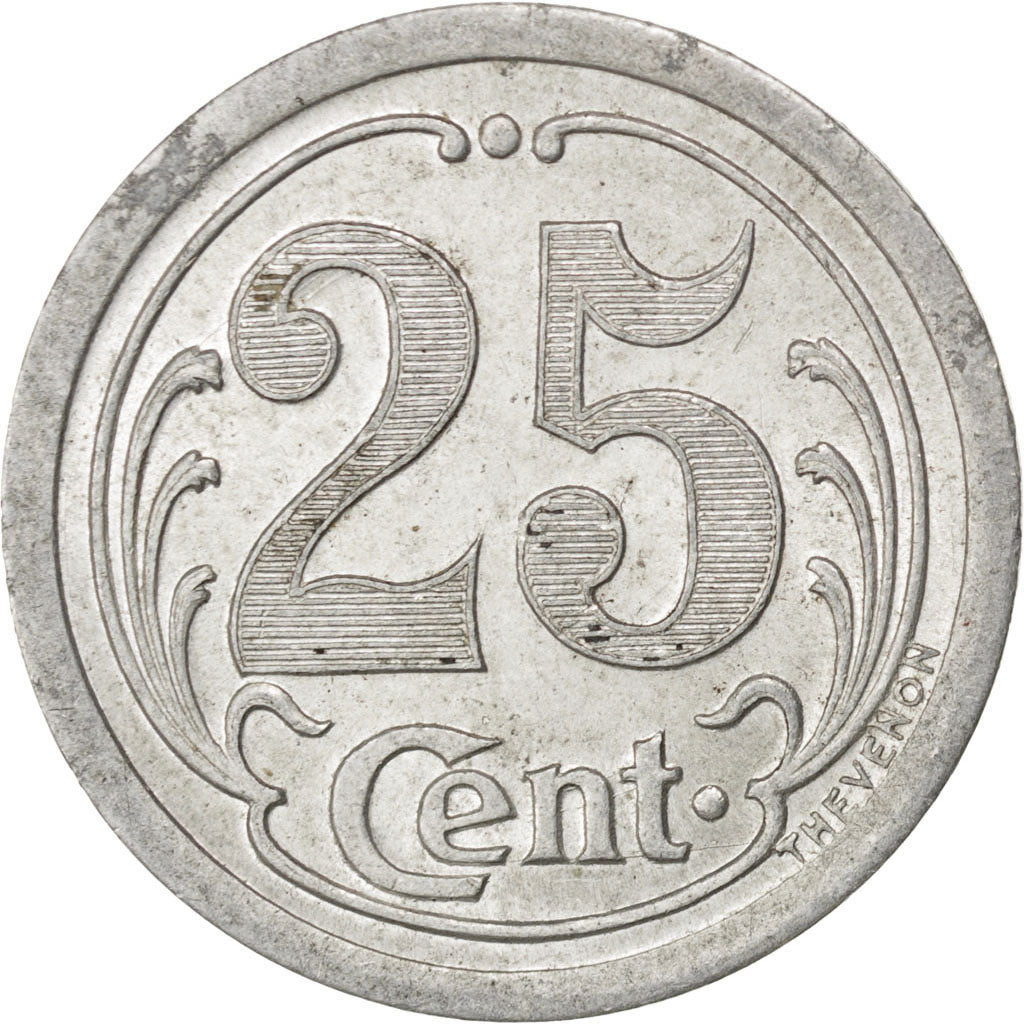 France, 25 Centimes, 1922, EF(40-45), Aluminium, Elie #10.3, 2.09