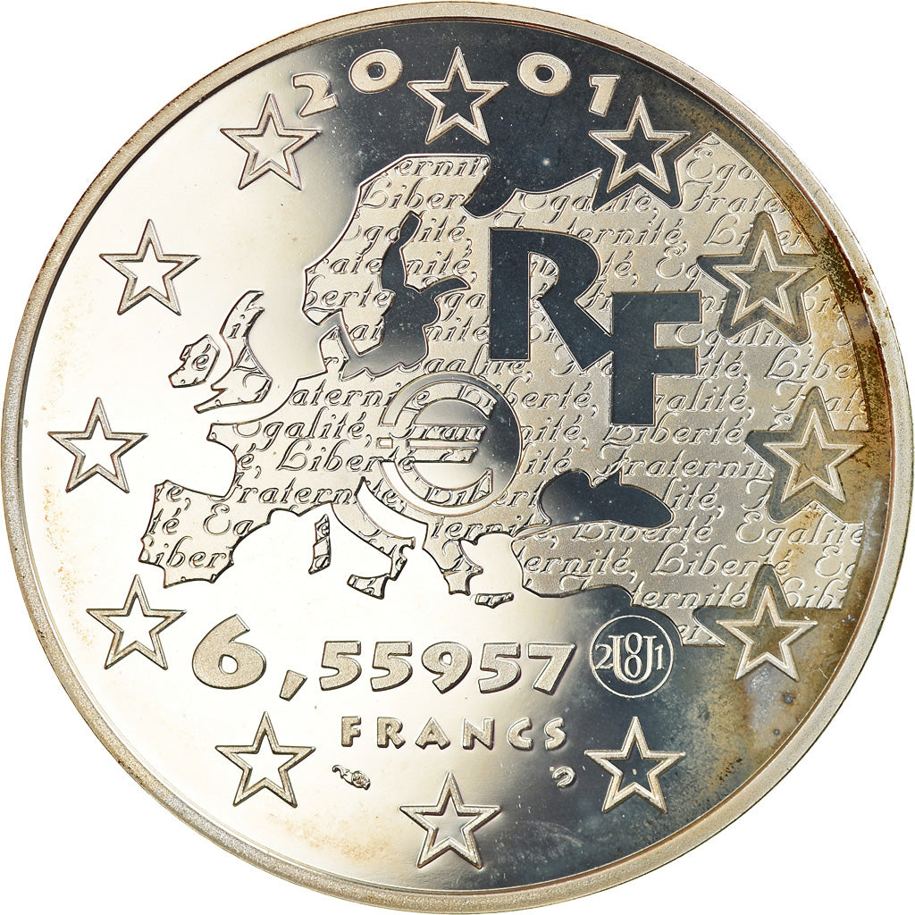 Coin, France, 6.55957 Francs, 2001, Paris, Proof, MS(65-70), Silver, KM:1276